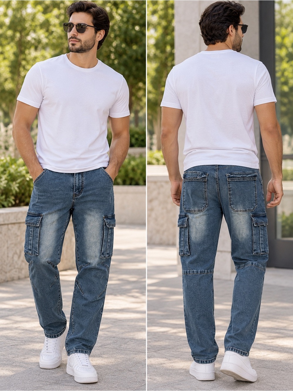 🌙✨🆕 Men’s Cargo Jeans Size 28